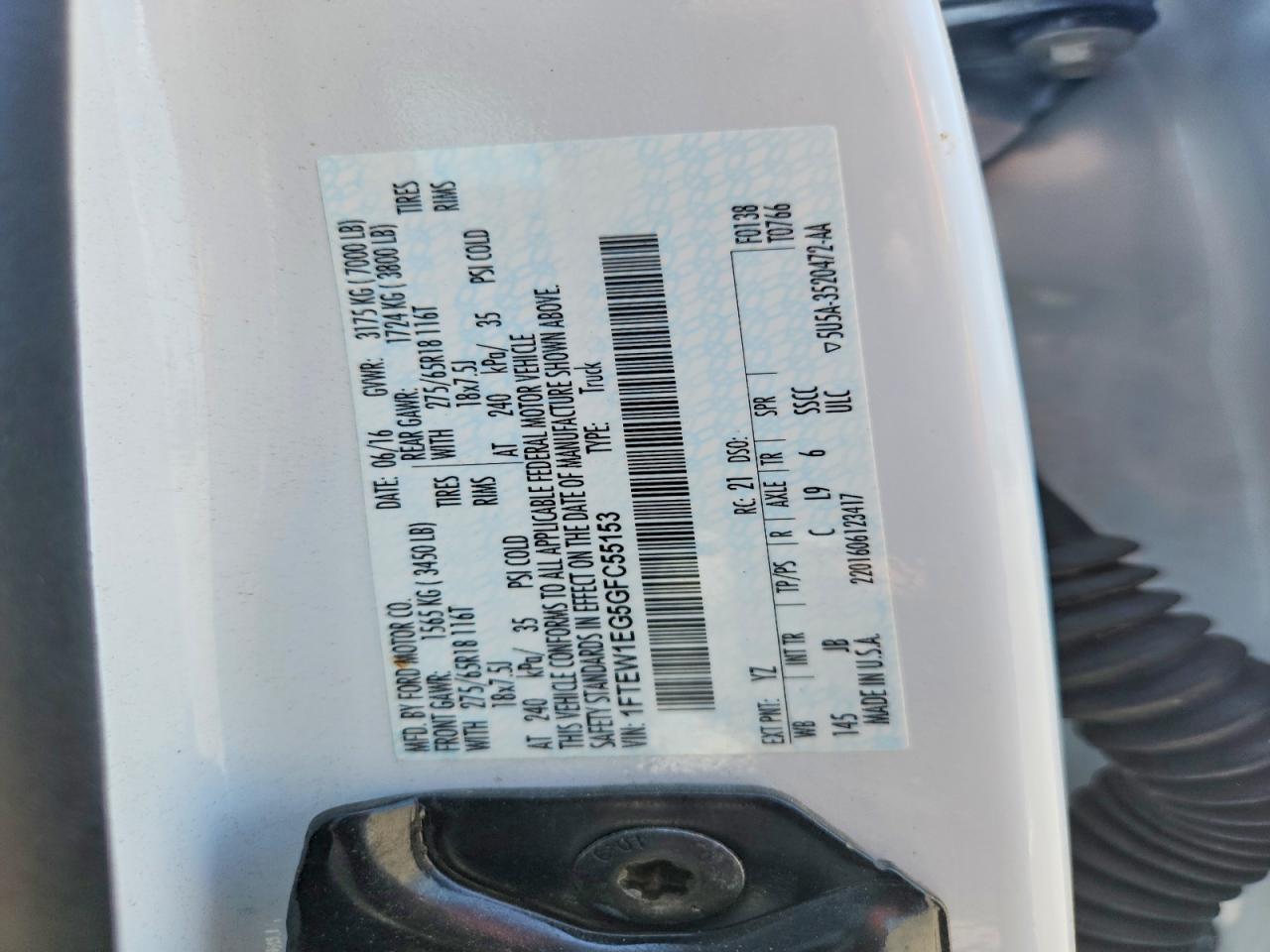 2016 FORD F150