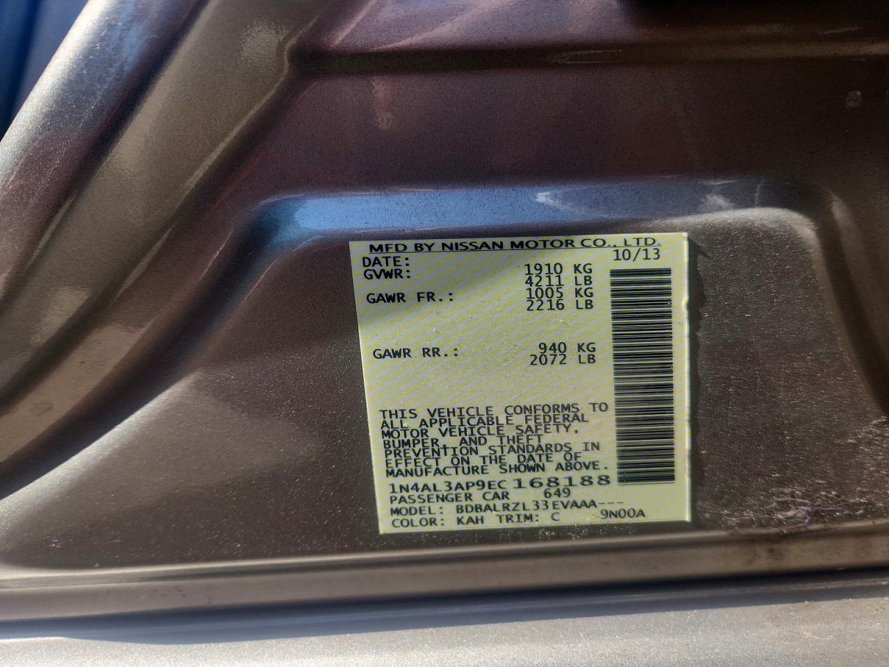 2014 NISSAN ALTIMA