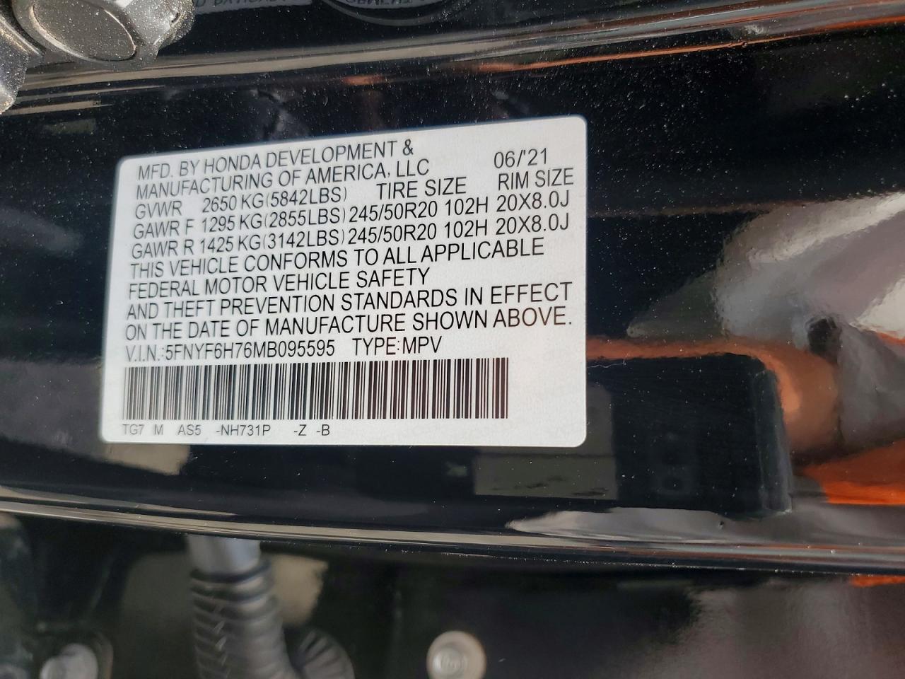 2021 HONDA PILOT