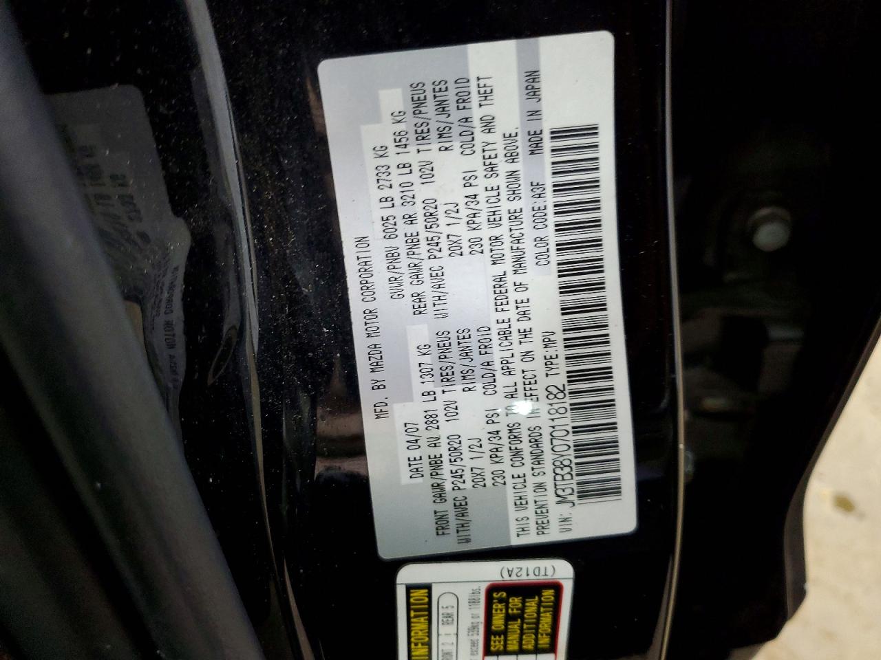 2007 MAZDA CX-9