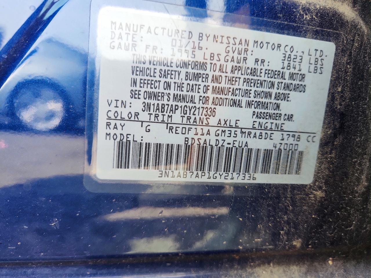 2016 NISSAN SENTRA