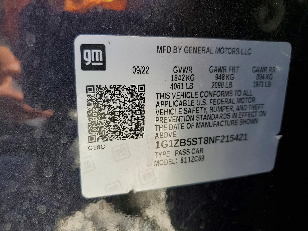 2022 CHEVROLET MALIBU