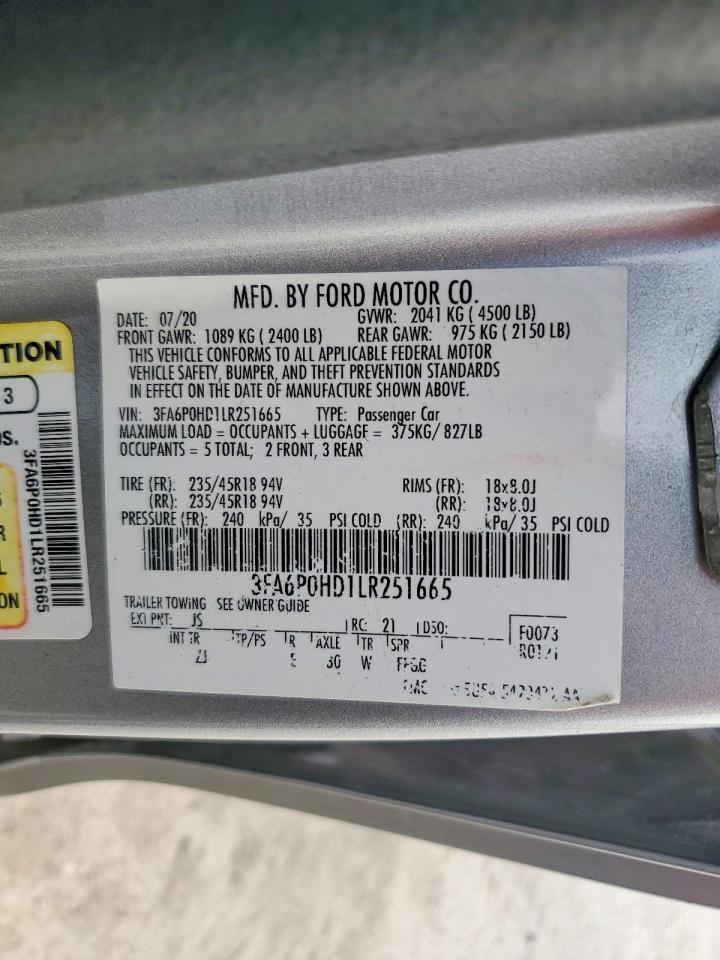 2020 FORD FUSION