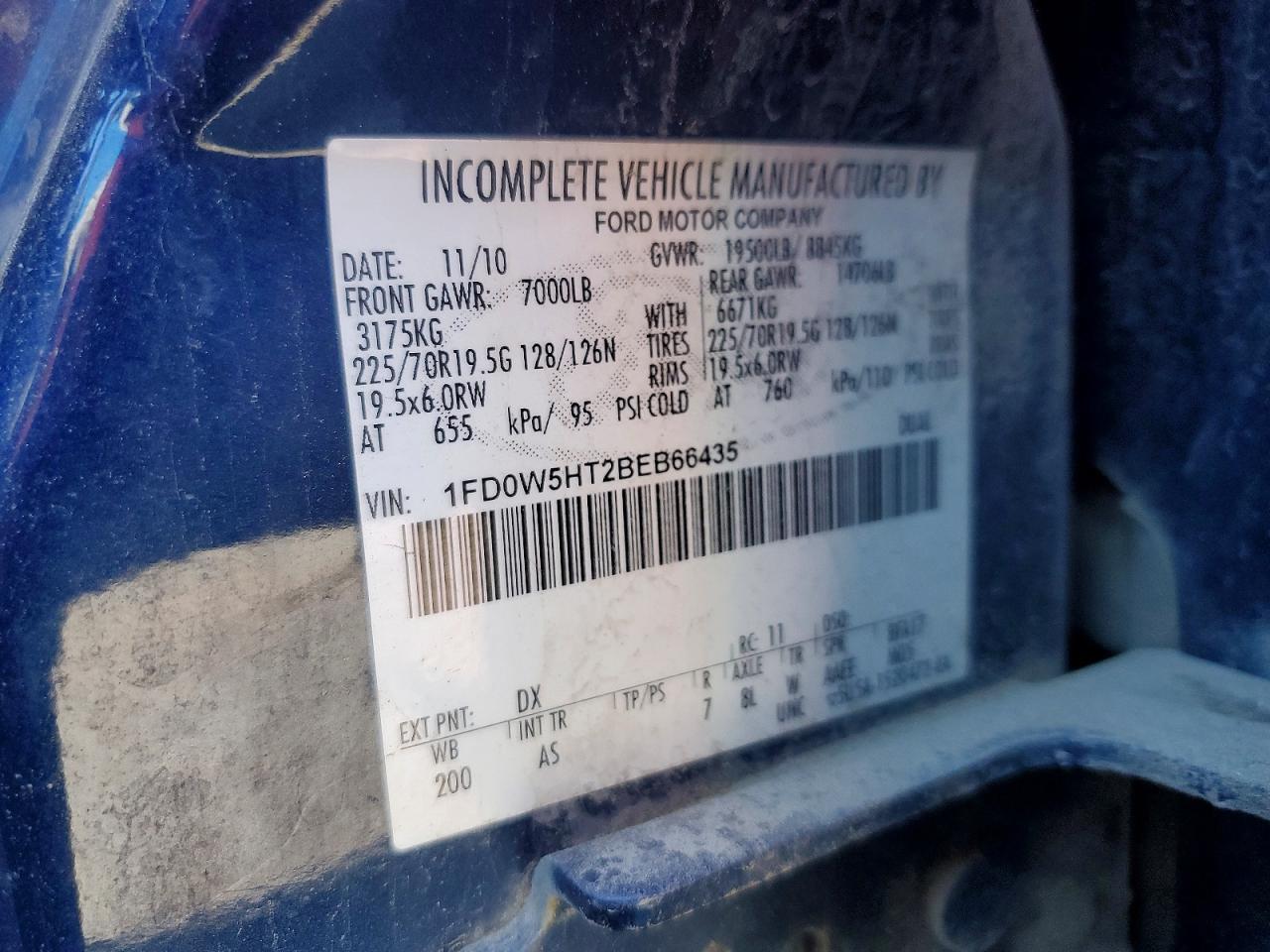 2011 FORD F550