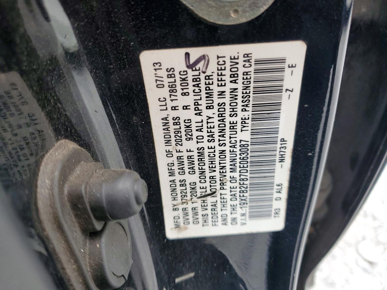 2013 HONDA CIVIC
