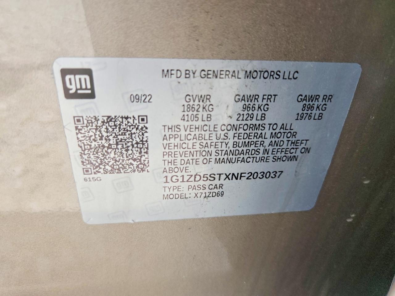 2022 CHEVROLET MALIBU