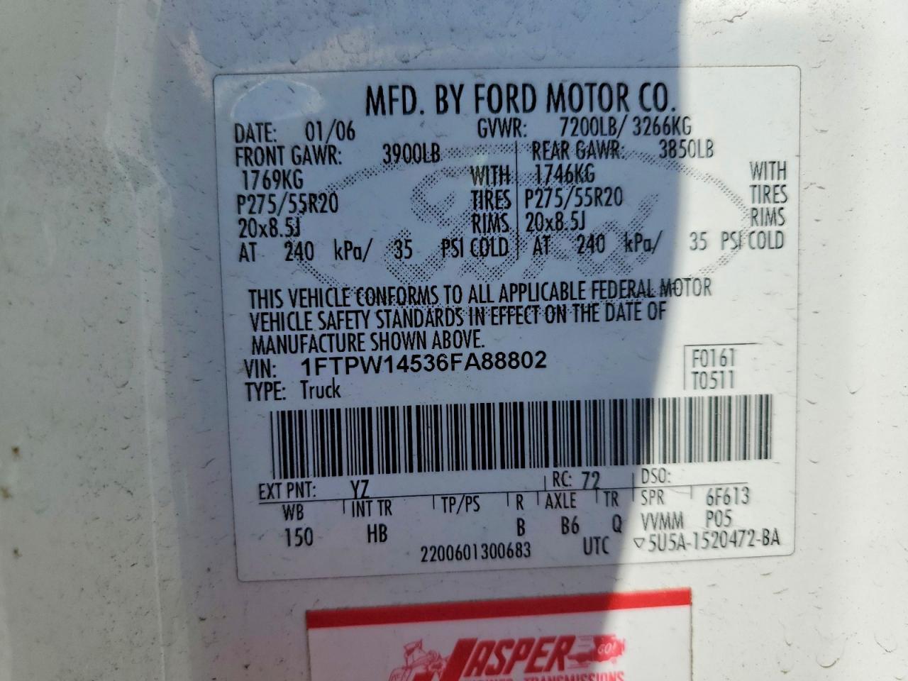 2006 FORD F150