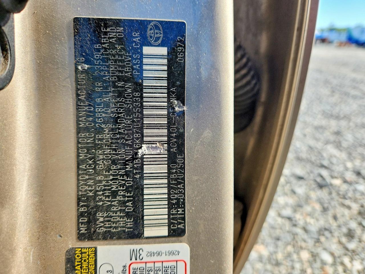 2007 TOYOTA CAMRY