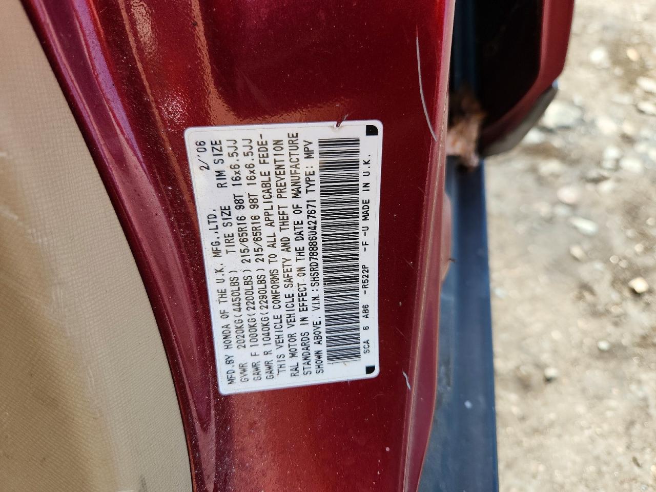 2006 HONDA CRV