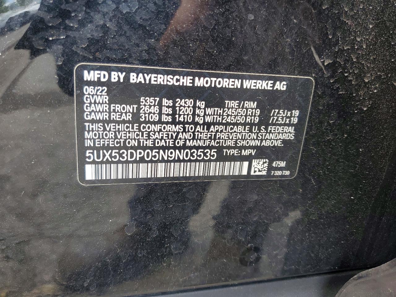 2022 BMW X3