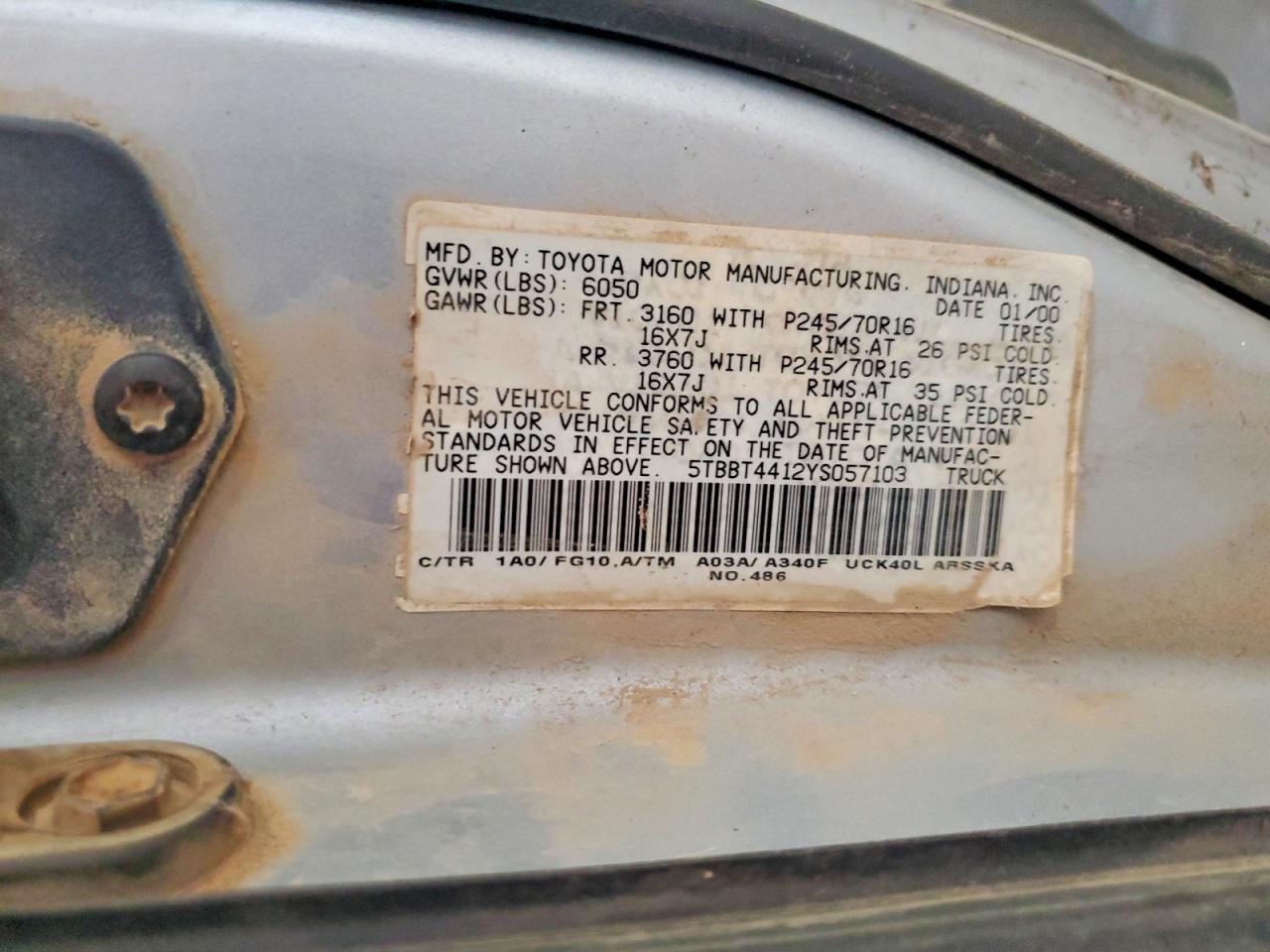 2000 TOYOTA TUNDRA