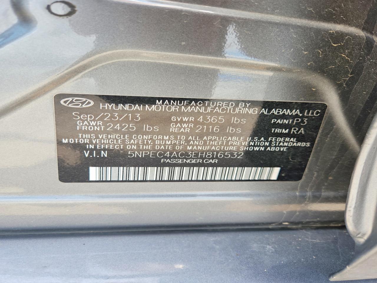 2014 HYUNDAI SONATA