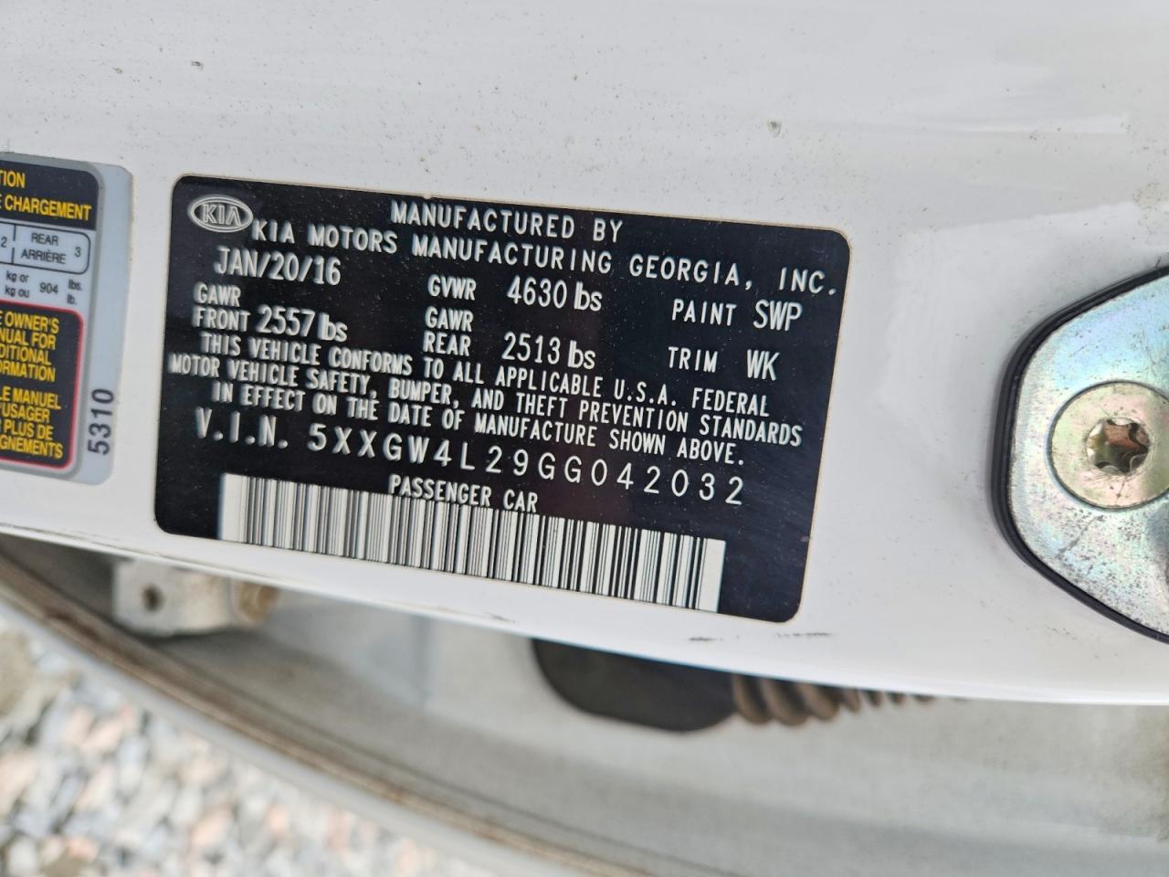 2016 KIA OPTIMA