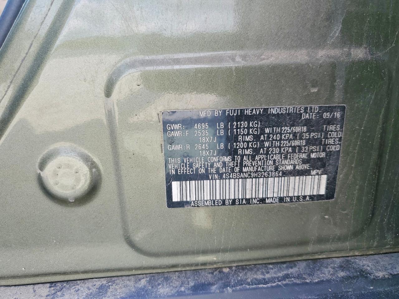 2017 SUBARU OUTBACK