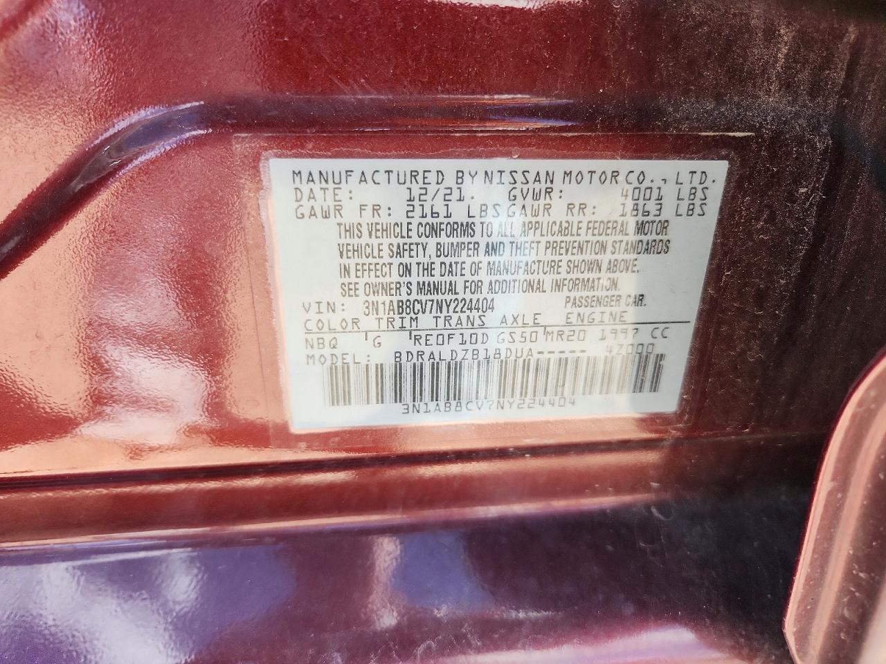 2022 NISSAN SENTRA