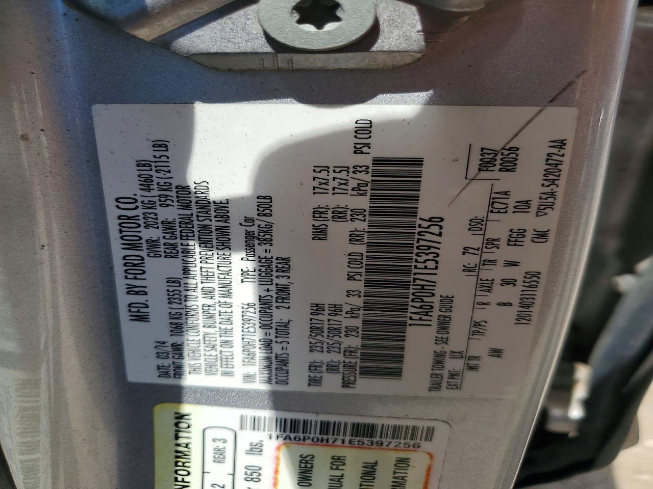 2014 FORD FUSION