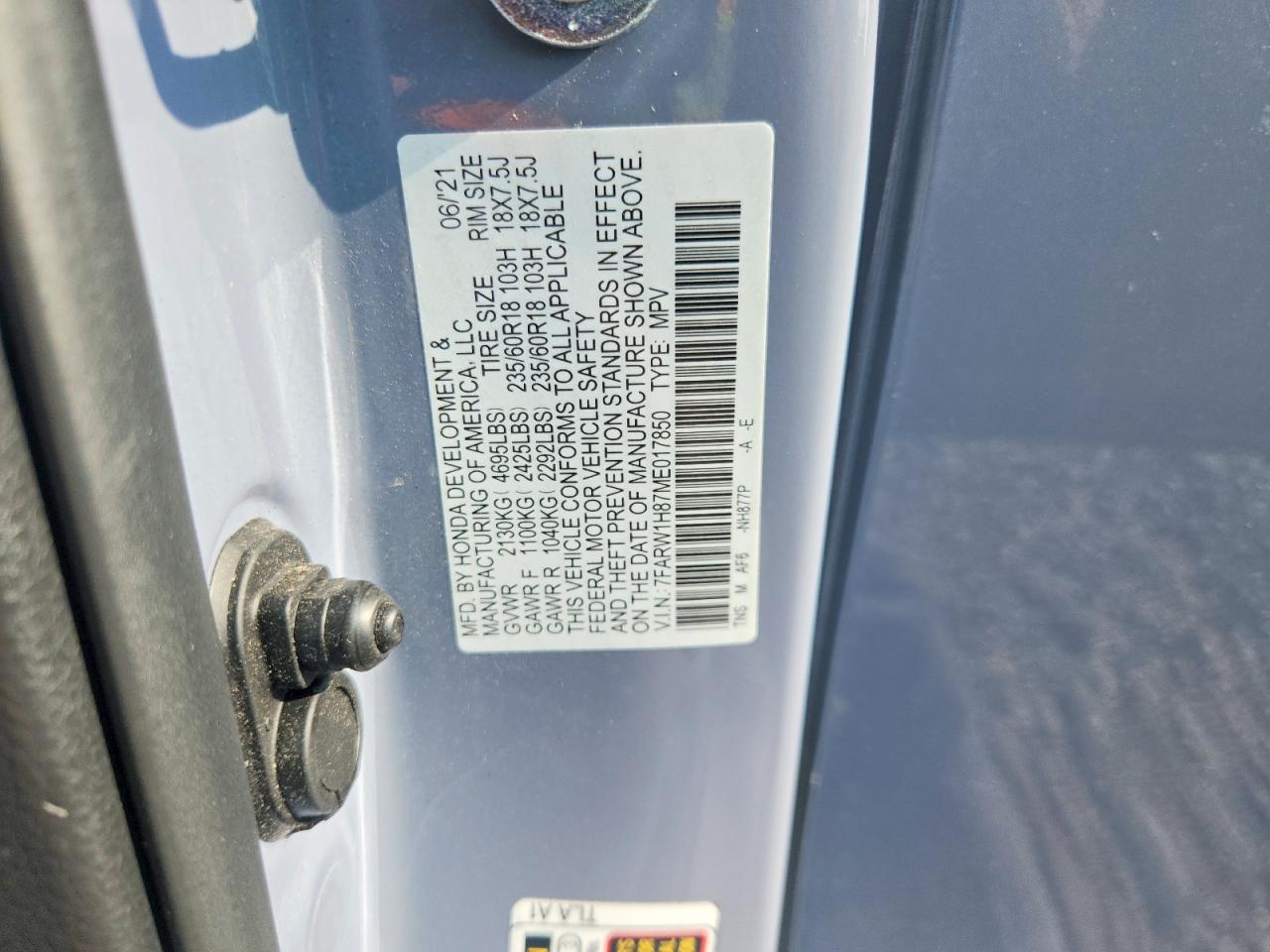 2021 HONDA CRV