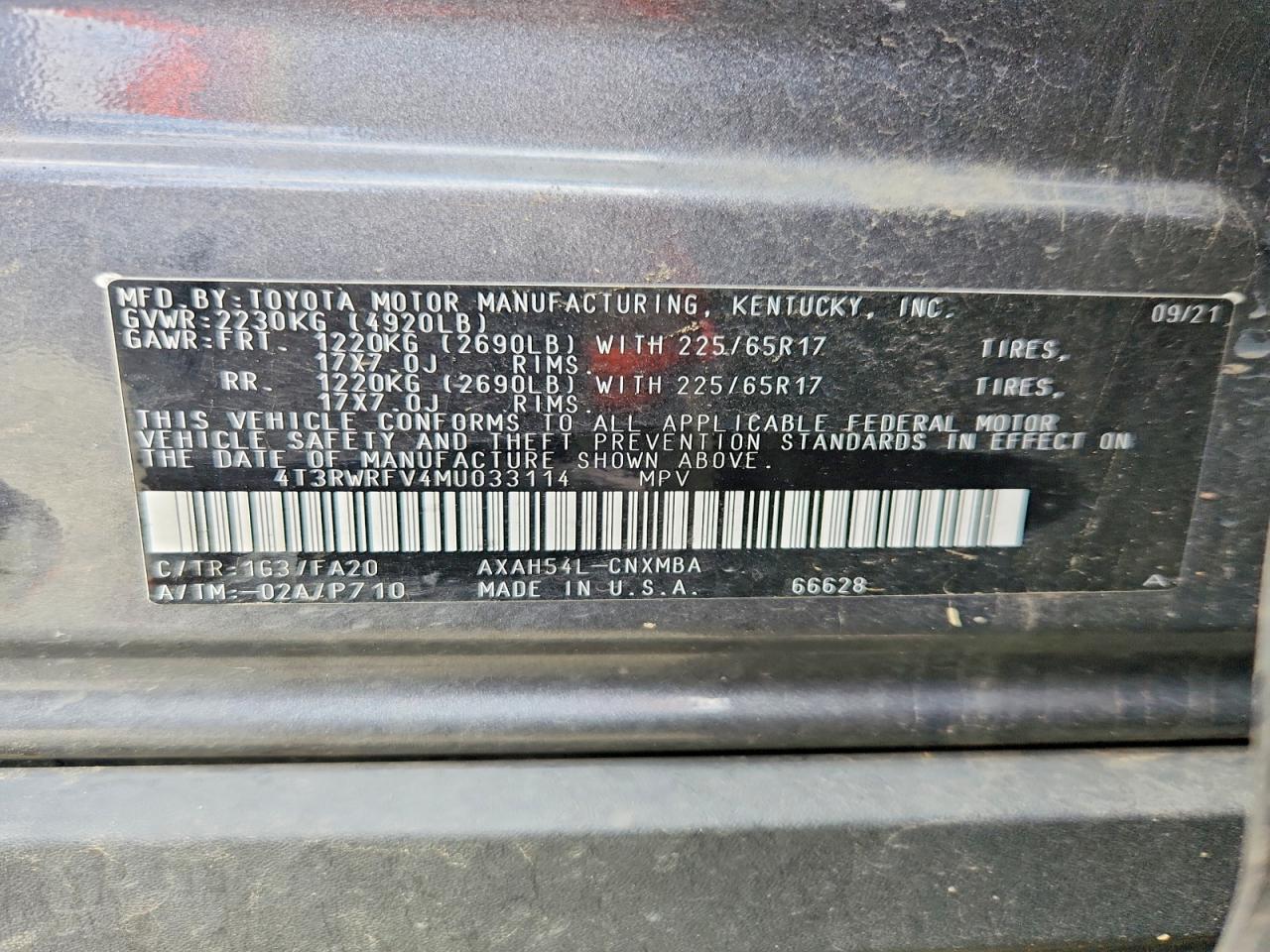 2021 TOYOTA RAV4