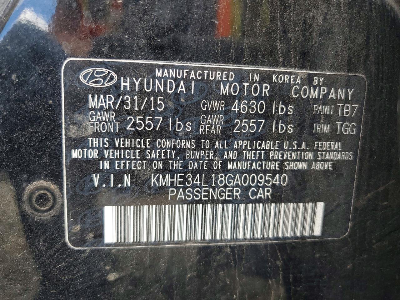2016 HYUNDAI SONATA