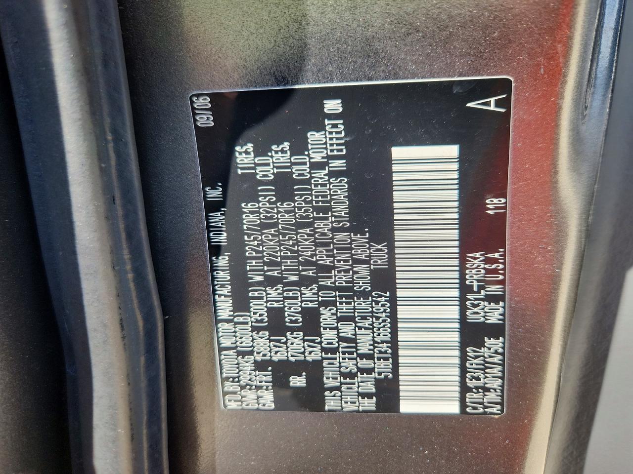 2006 TOYOTA TUNDRA