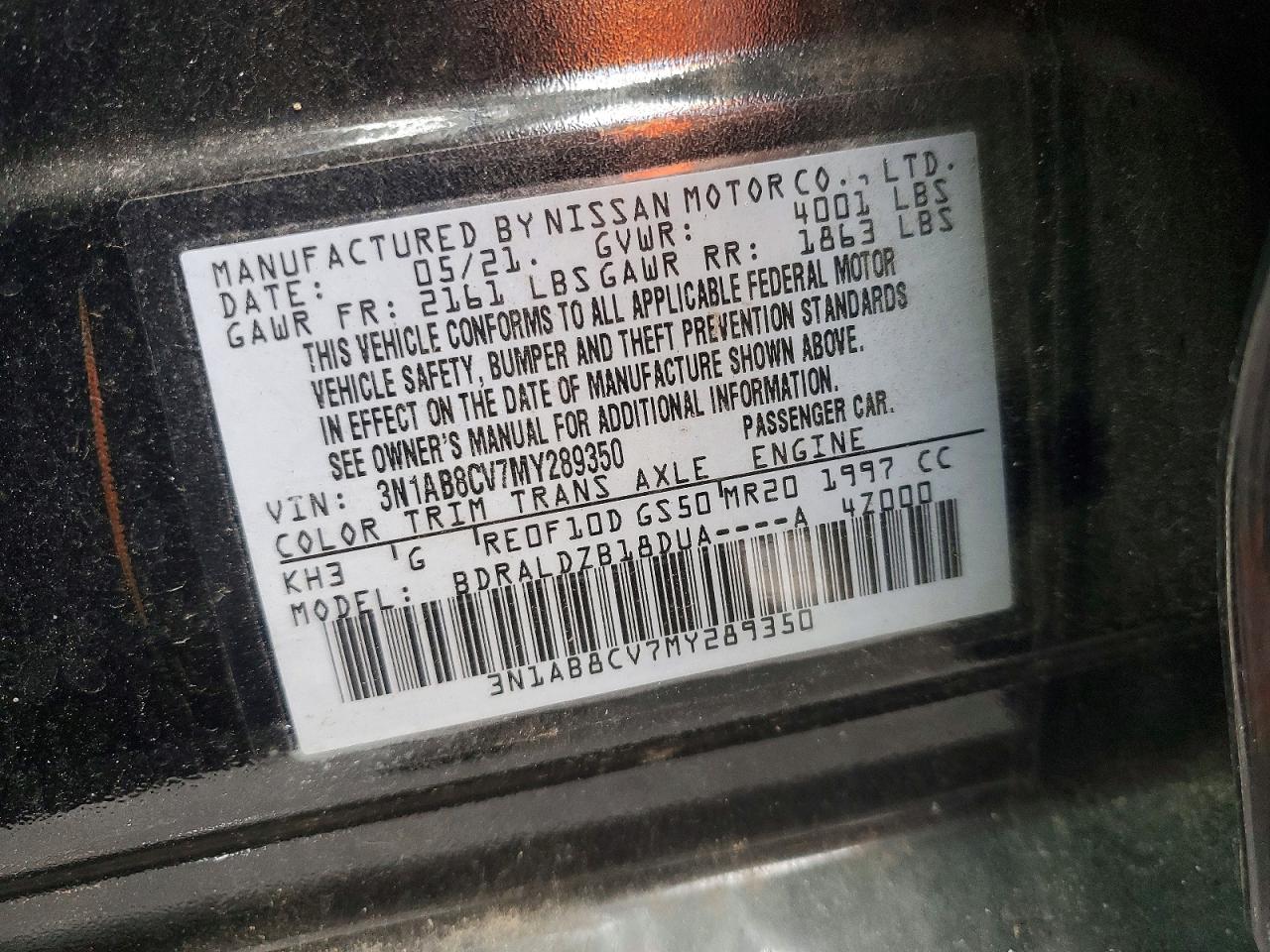 2021 NISSAN SENTRA