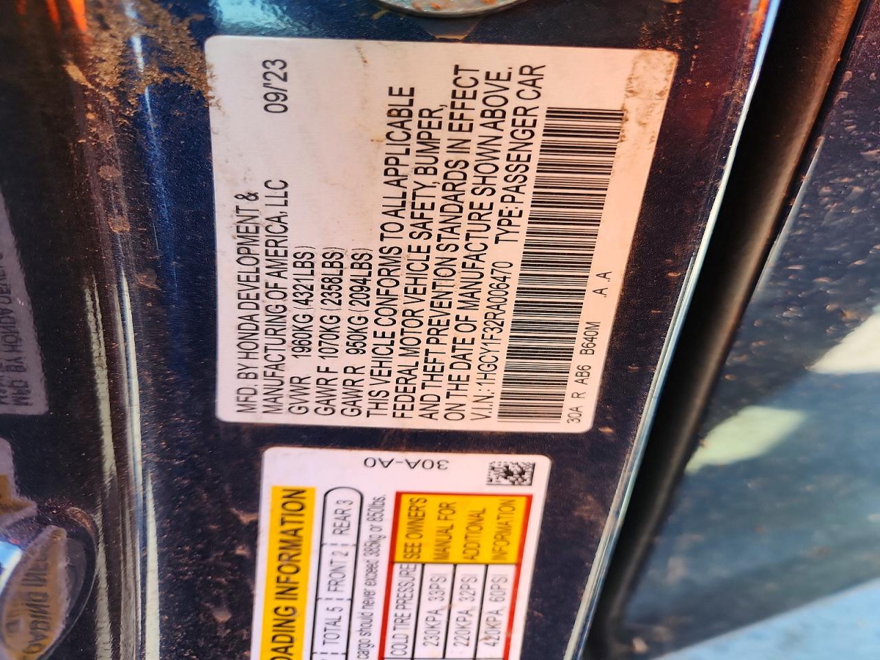 2024 HONDA ACCORD