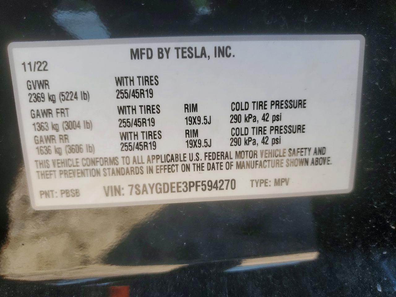 2023 TESLA MODEL Y