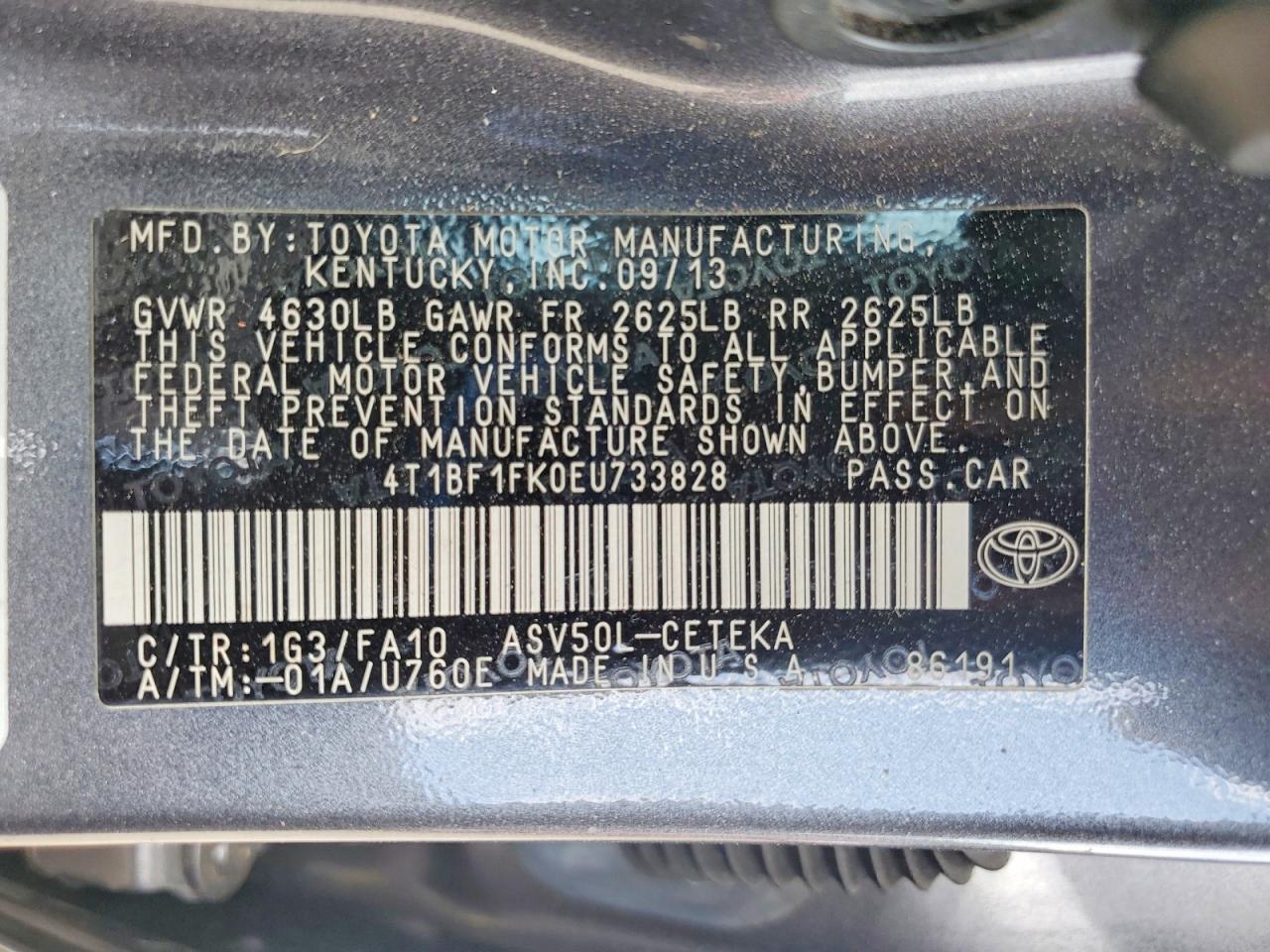 2014 TOYOTA CAMRY