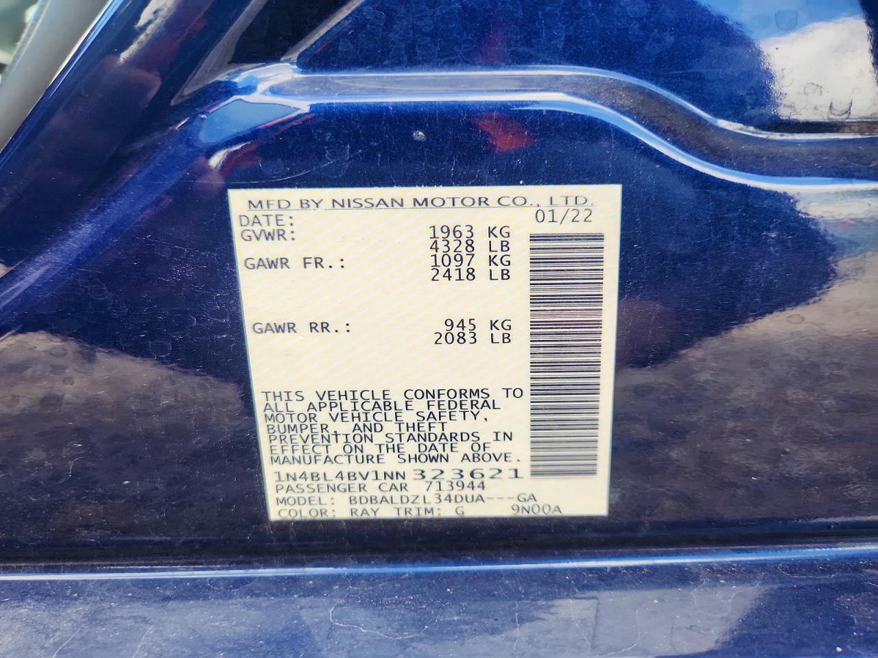 2022 NISSAN ALTIMA