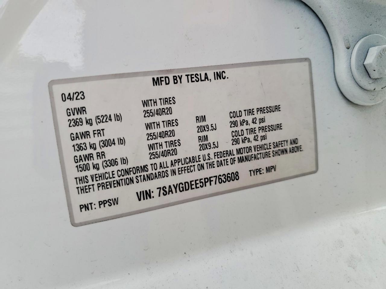 2023 TESLA MODEL Y