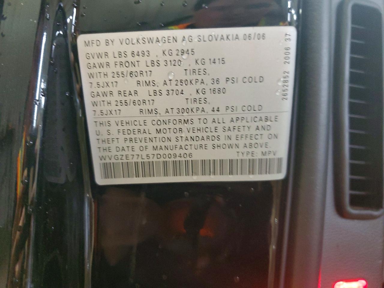2007 VOLKSWAGEN TOUAREG