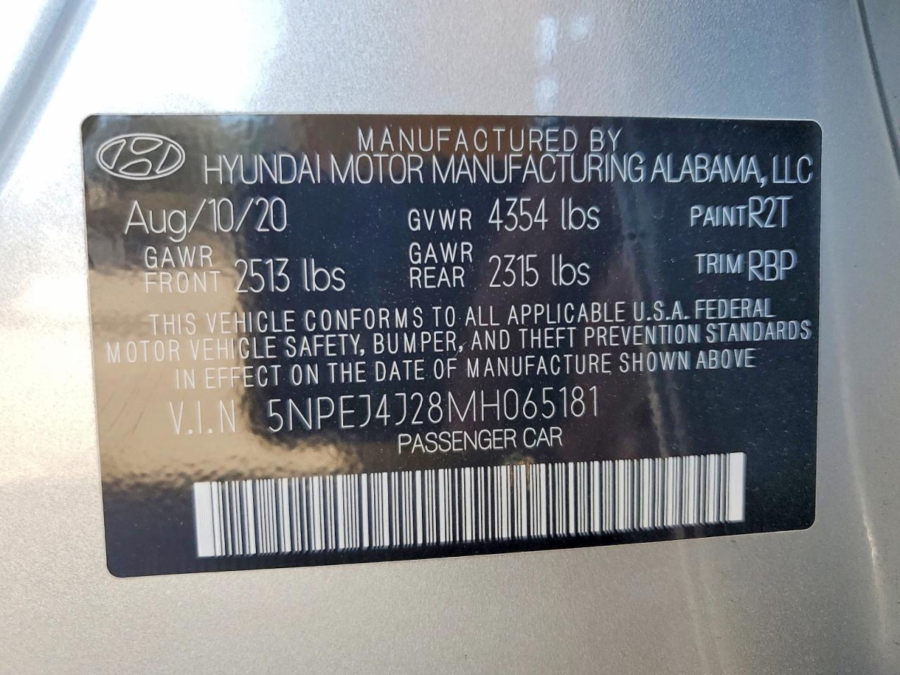 2021 HYUNDAI SONATA