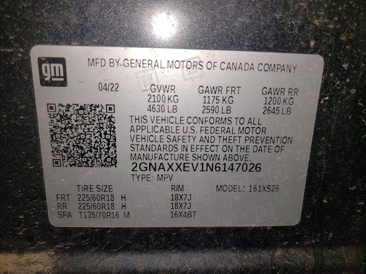 2022 CHEVROLET EQUINOX