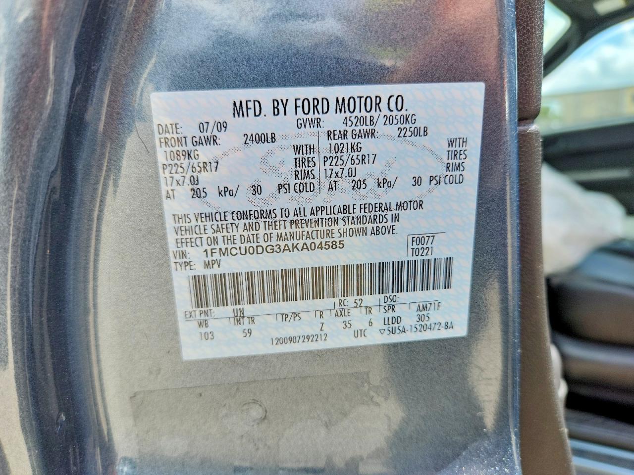 2010 FORD ESCAPE