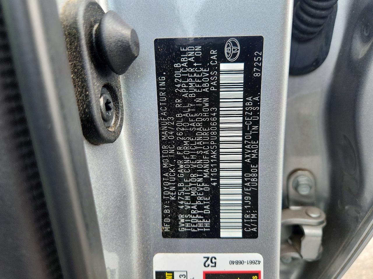 2023 TOYOTA CAMRY
