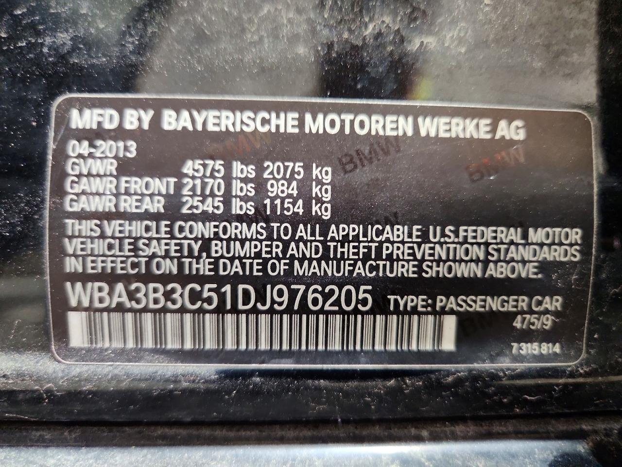 2013 BMW 3 SERIES