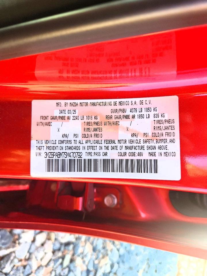 2025 MAZDA MAZDA3