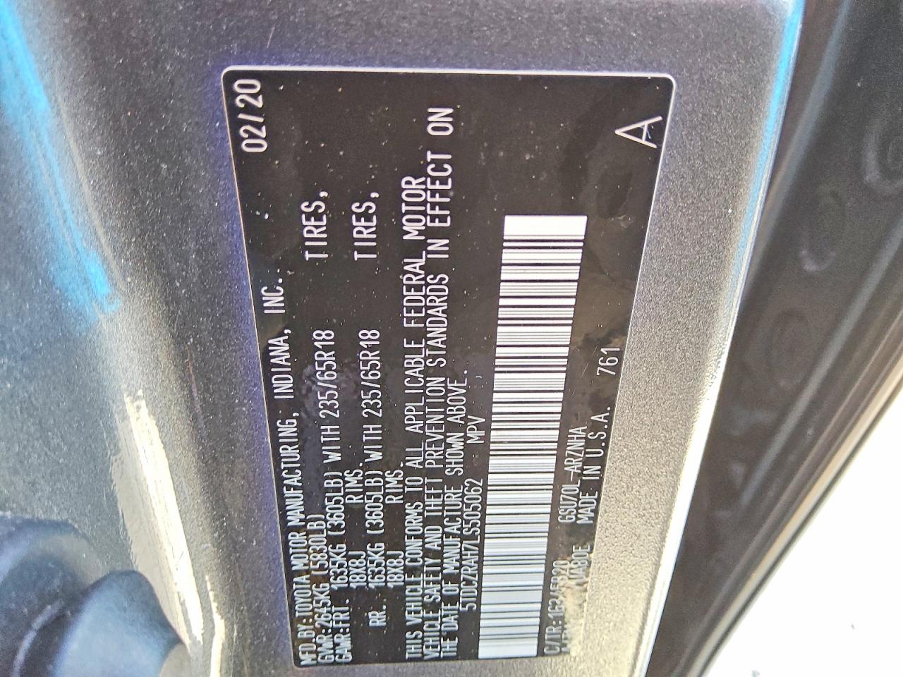 2020 TOYOTA HIGHLANDER