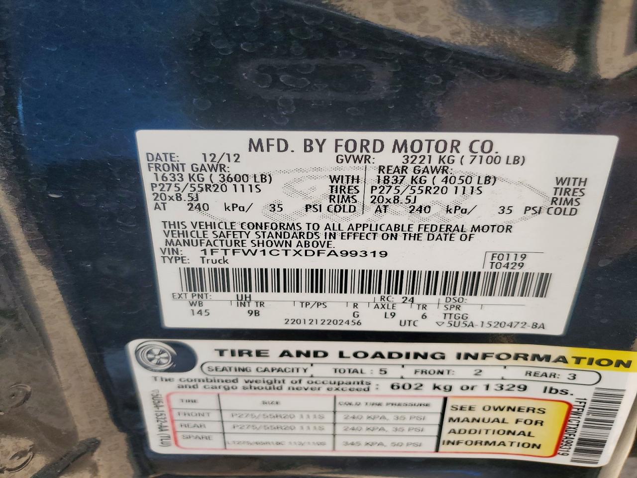 2013 FORD F150