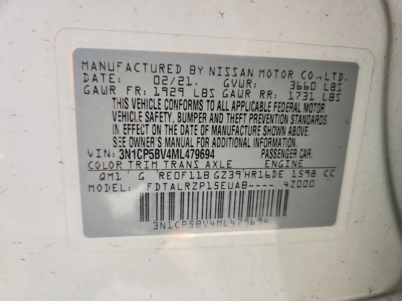 2021 NISSAN KICKS