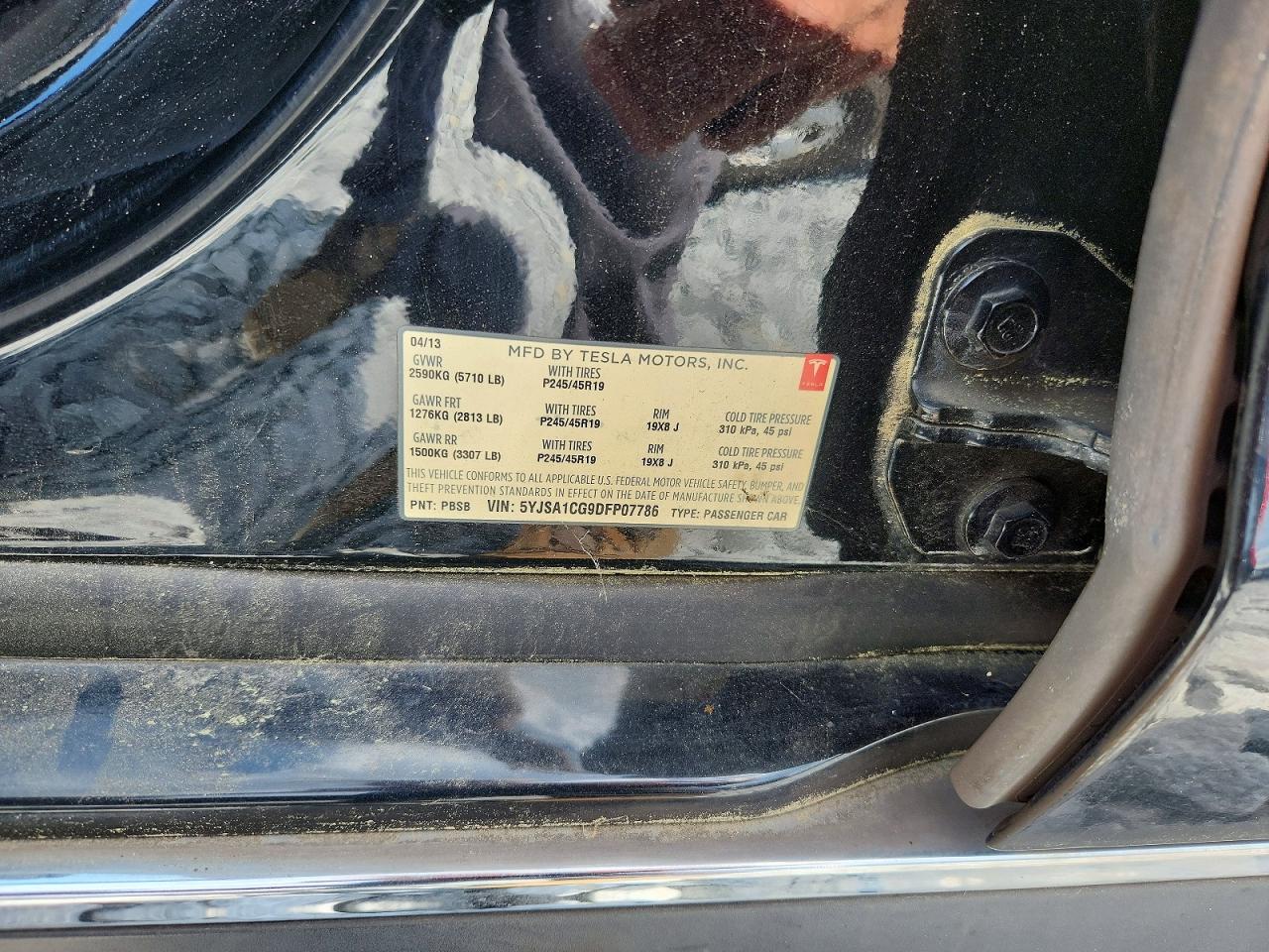 2013 TESLA MODEL S