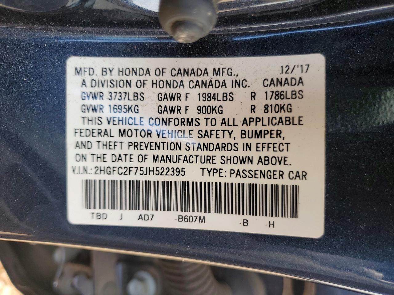 2018 HONDA CIVIC