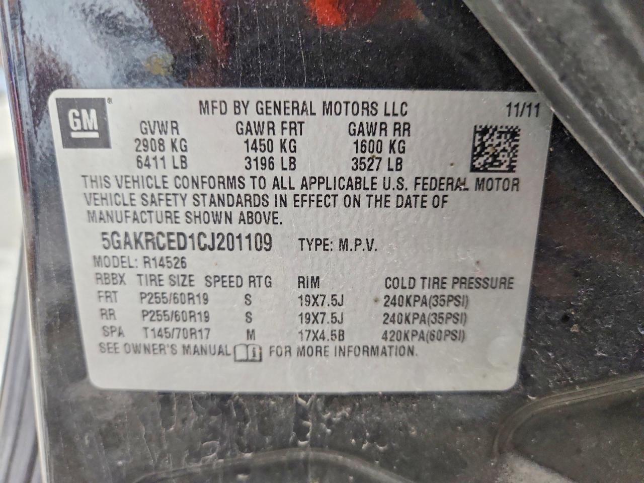 2012 BUICK ENCLAVE