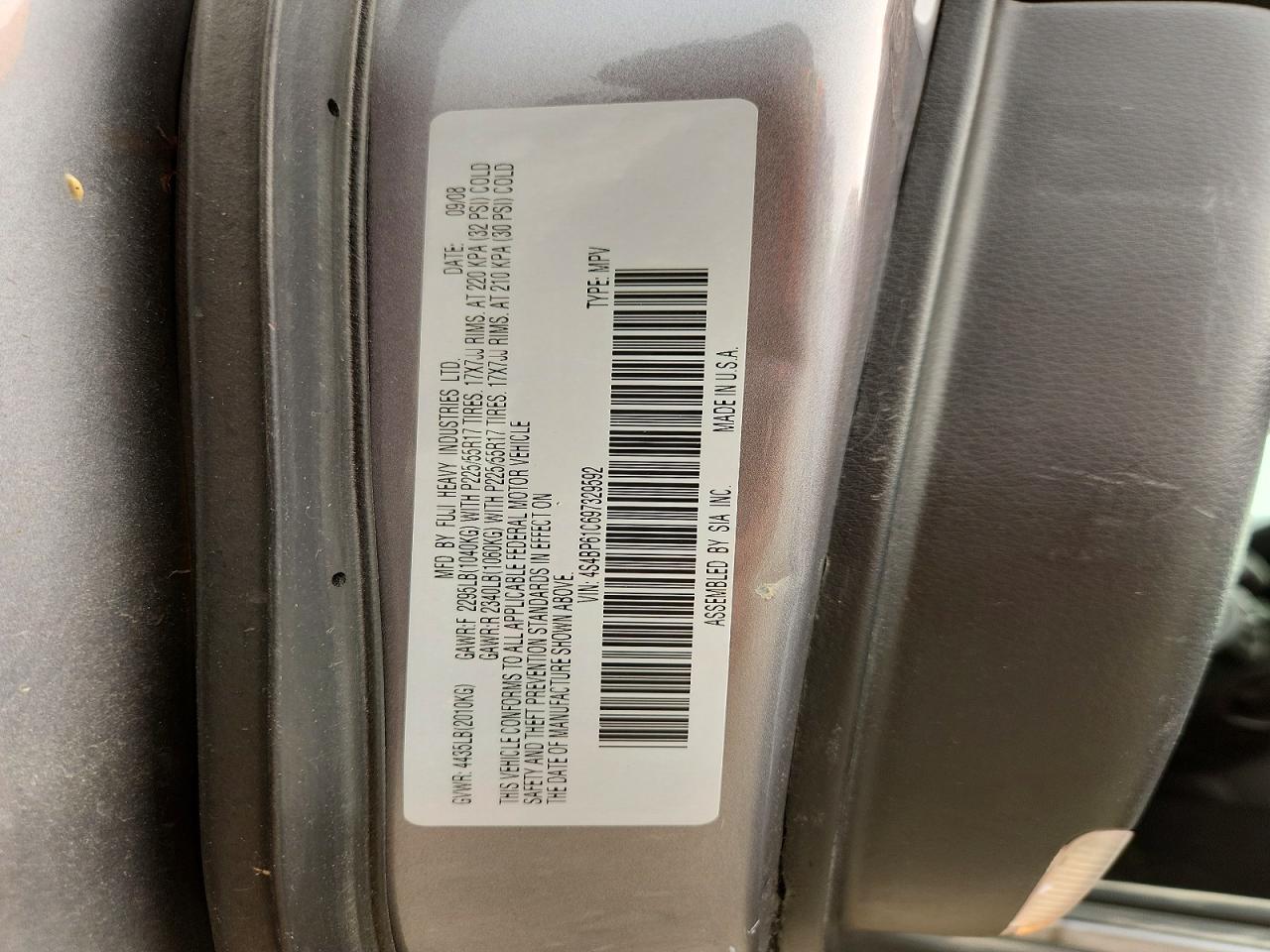2009 SUBARU OUTBACK