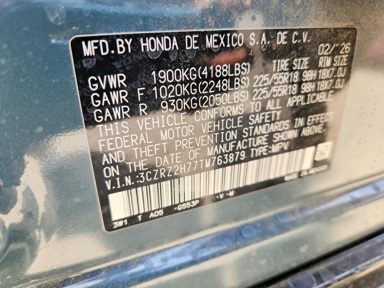 2026 HONDA HR-V