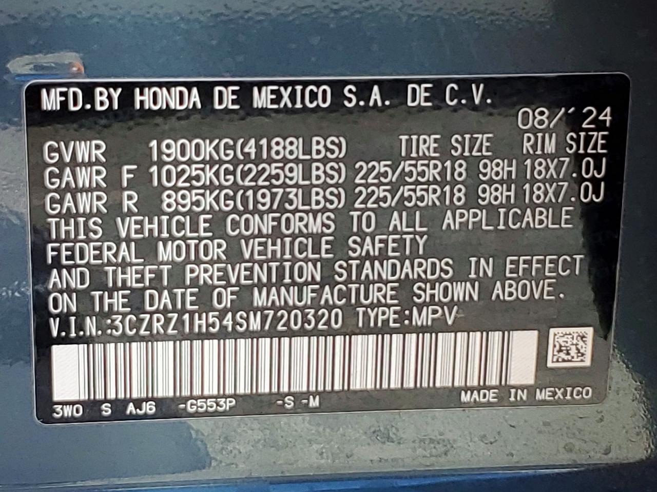 2025 HONDA HR-V