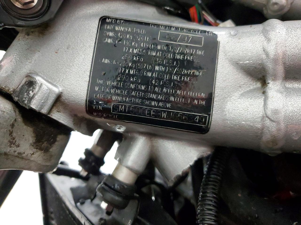 1998 TRIUMPH MOTORCYCLE SPEEDTRIPL