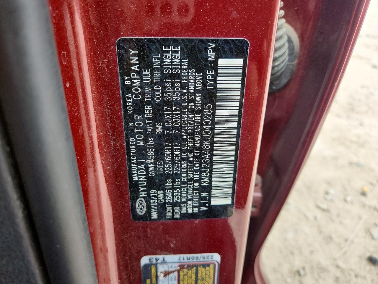 2019 HYUNDAI TUCSON