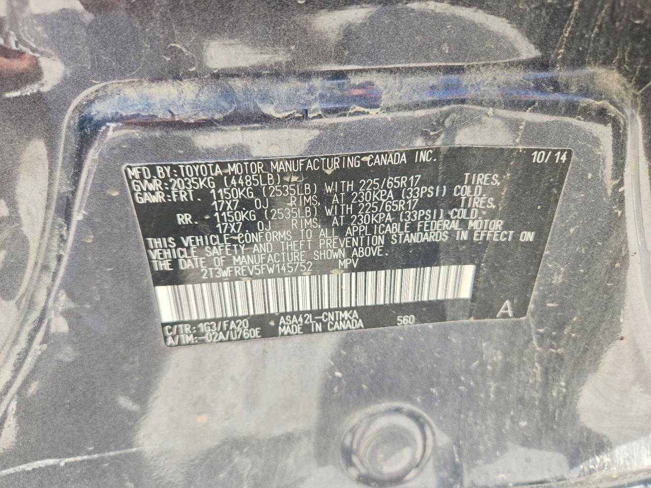 2015 TOYOTA RAV4