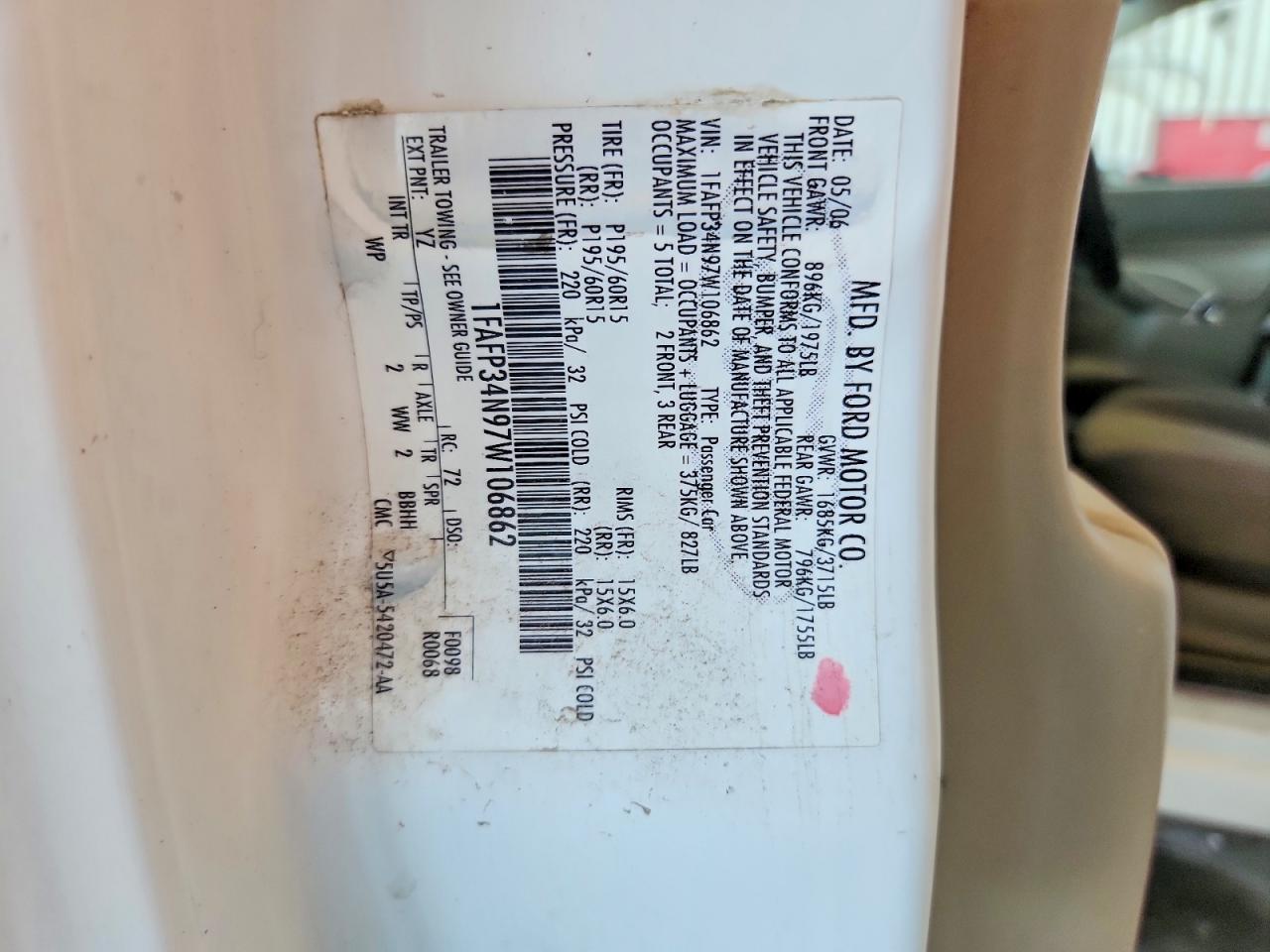 2007 FORD FOCUS